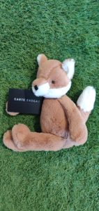 carte cadeau peluche renard