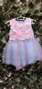 robe bicolore voile et rose