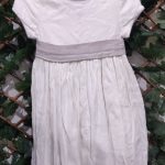 robe blanche ceinture grise fille