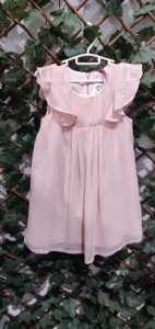 robe volant rose pale fille