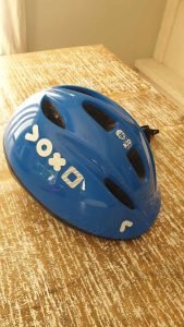 casque velo bleu