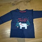tee shirt manche longue Noel bleu enfant
