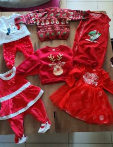 pull pyjama robe ensemble enfant bebe Noel rouge